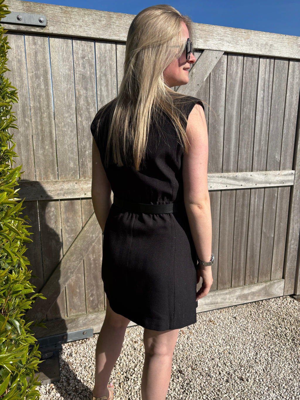 Lily Blazer Dress with Belt - Black