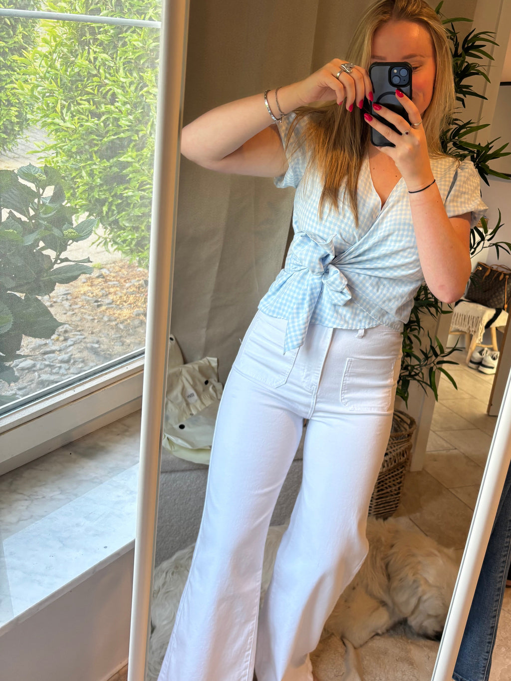 Naeve Wide-Leg Jeans - White