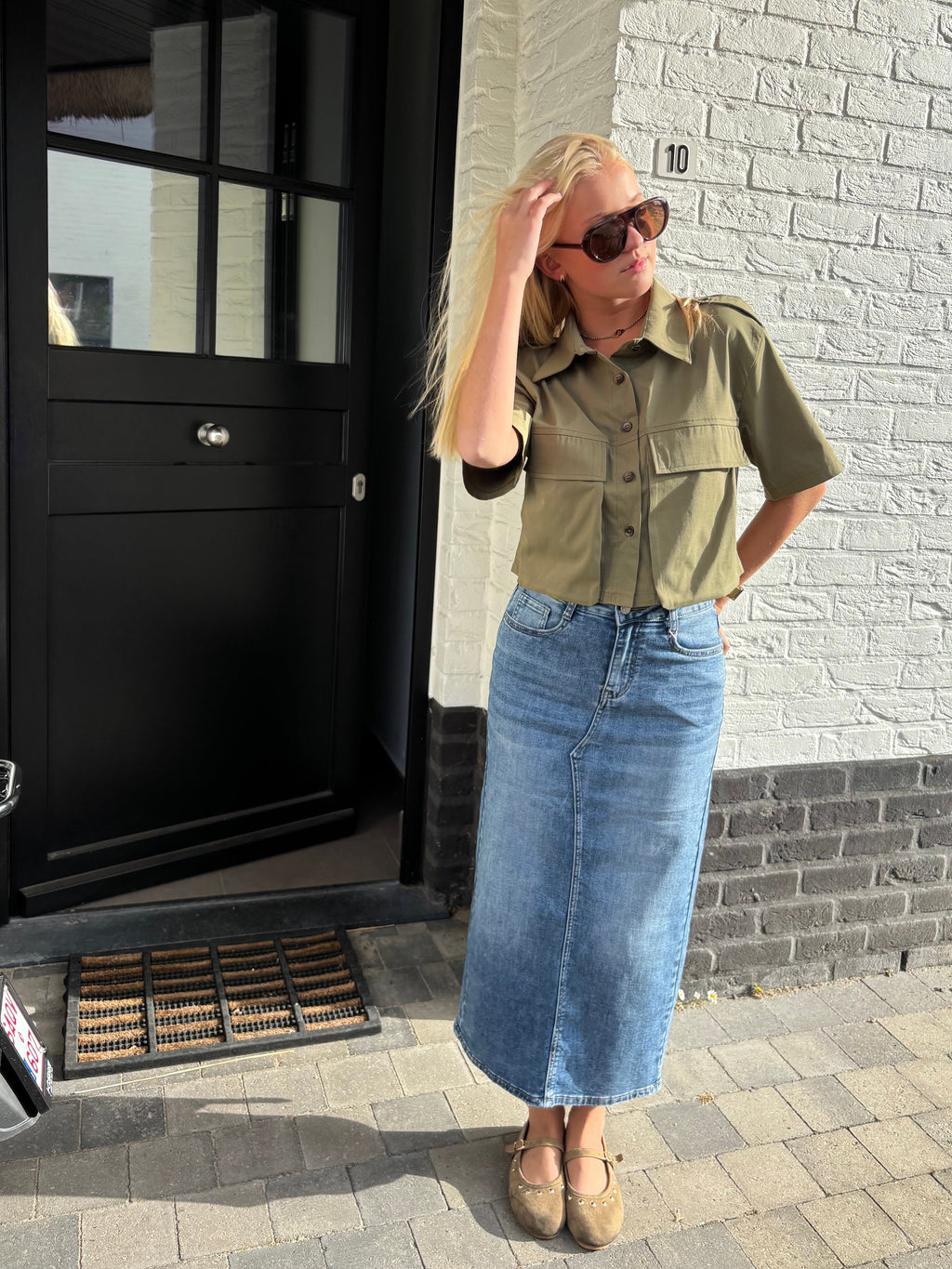 Zita Skirt Jeans - Blue