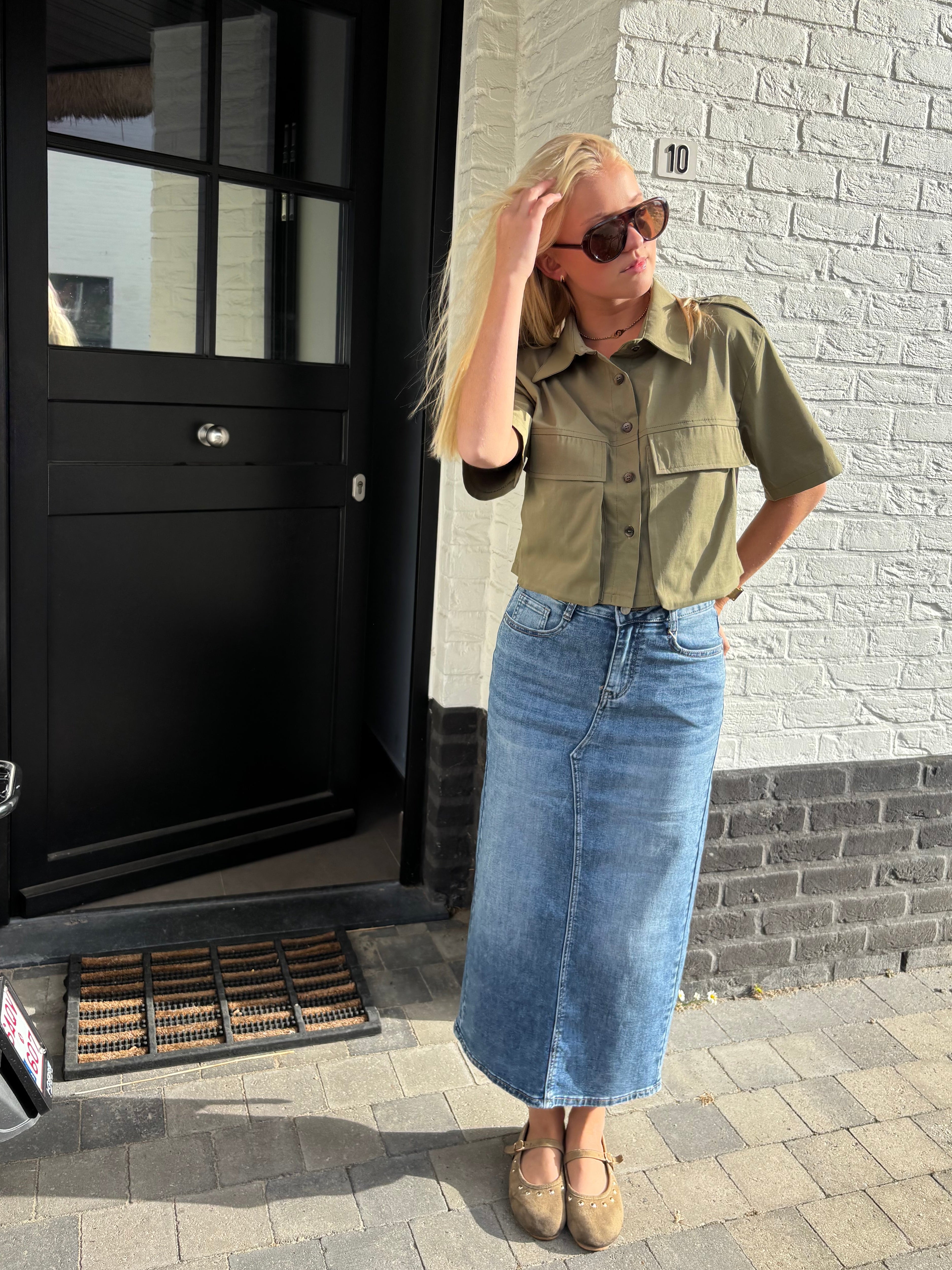 Zita Skirt Jeans - Blue