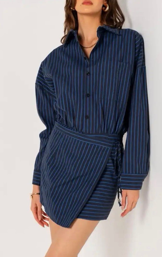 Polly Dress - Royal Blue/Navy