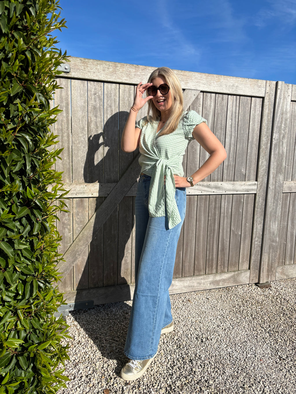 Lou Wrap Blouse - Celadon