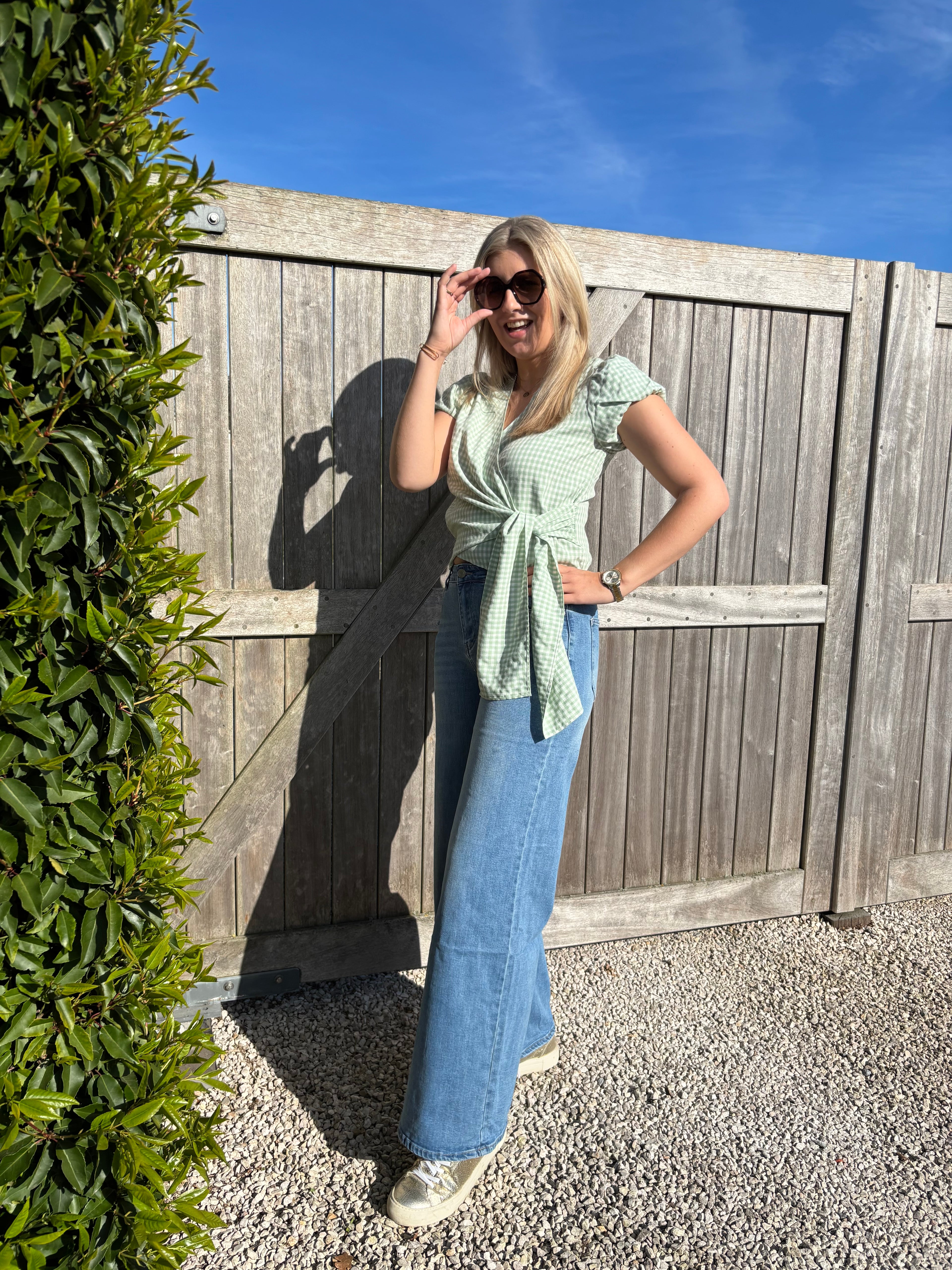 Lou Wrap Blouse - Celadon