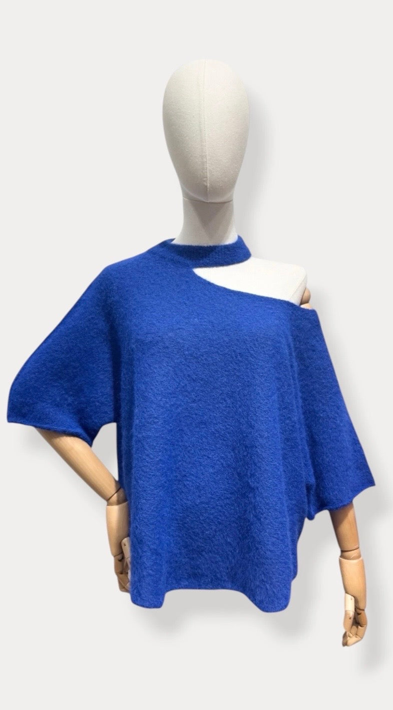 Julie Cut-Out Sweater - Royal Blue