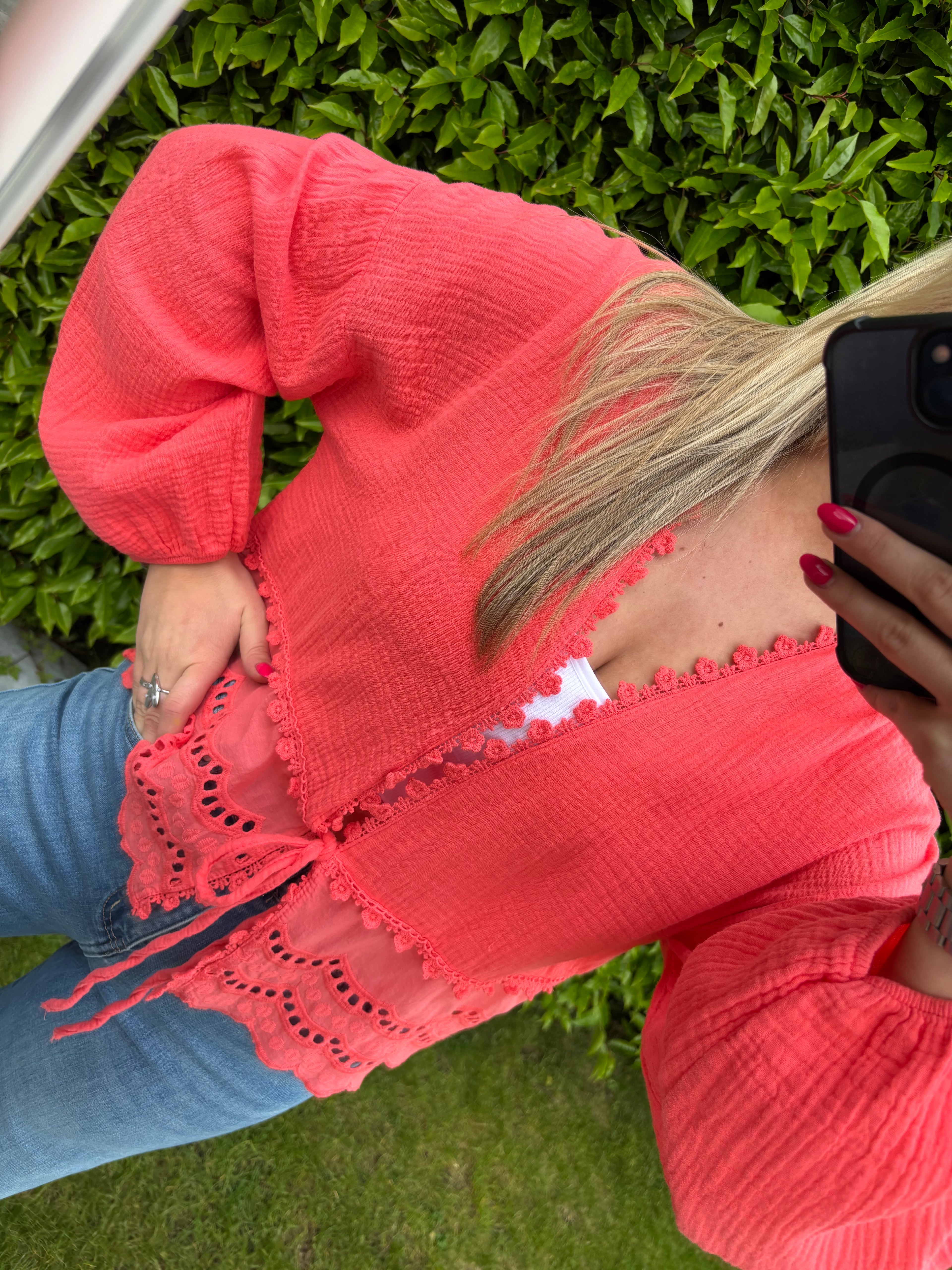 Celeste Blouse - Coral
