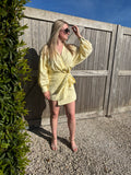 Kitty Wrap Dress - Yellow