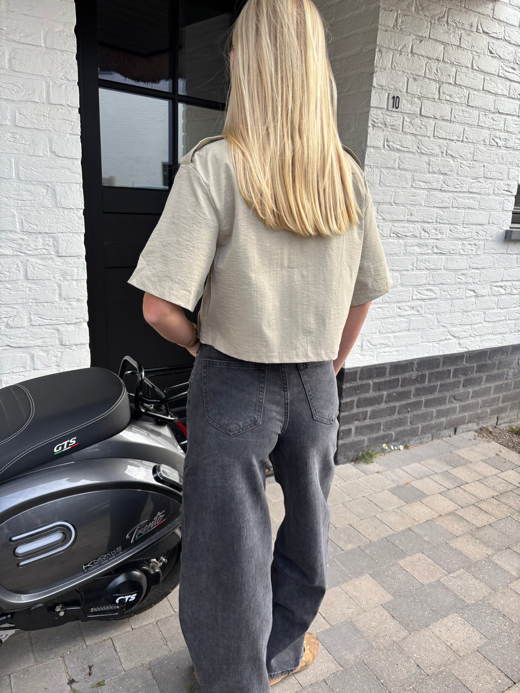 Lea Balloon Jeans - Dark Grey