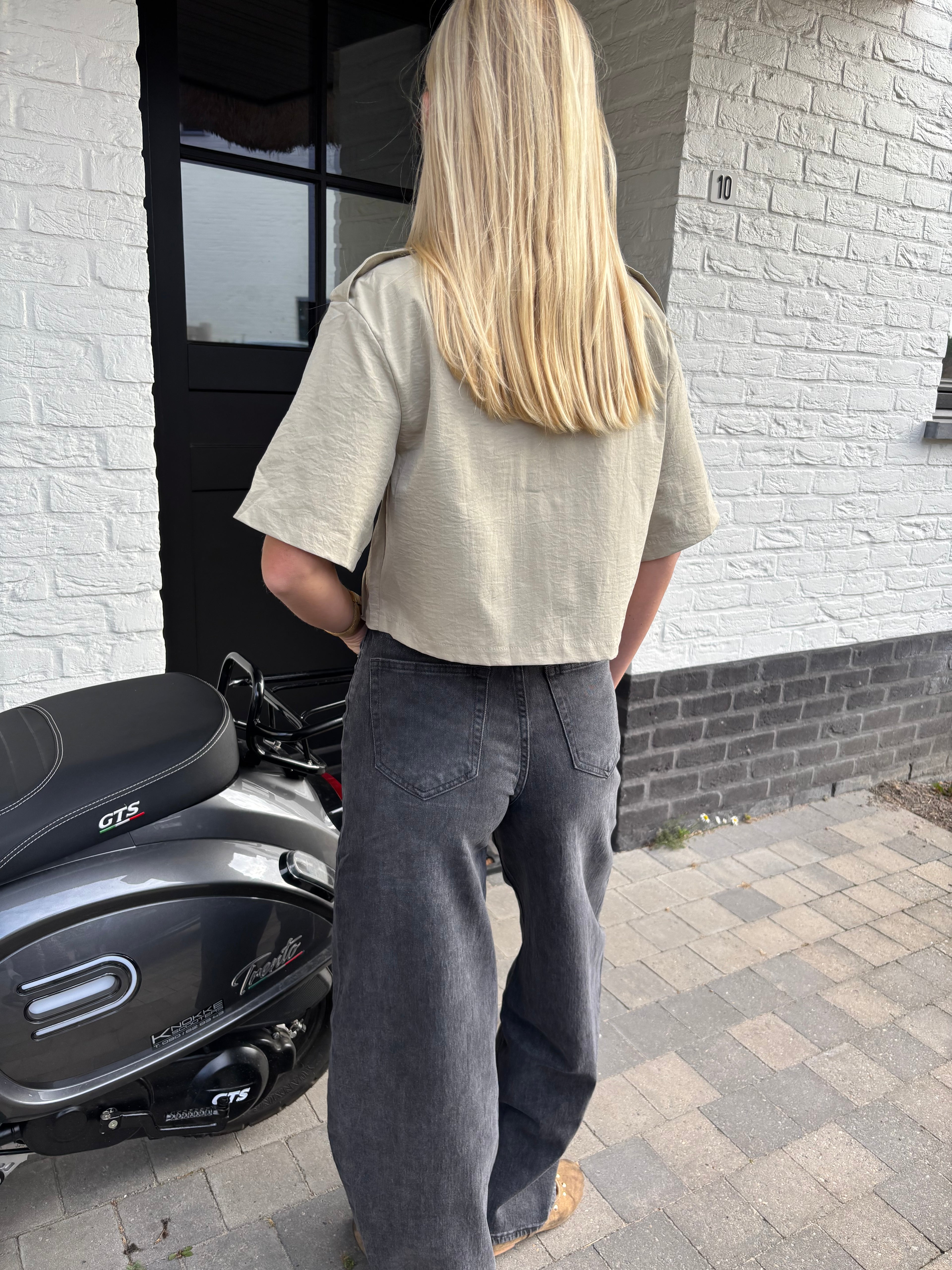 Lea Balloon Jeans - Dark Grey