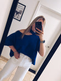 Julie Cut-Out Sweater - Royal Blue