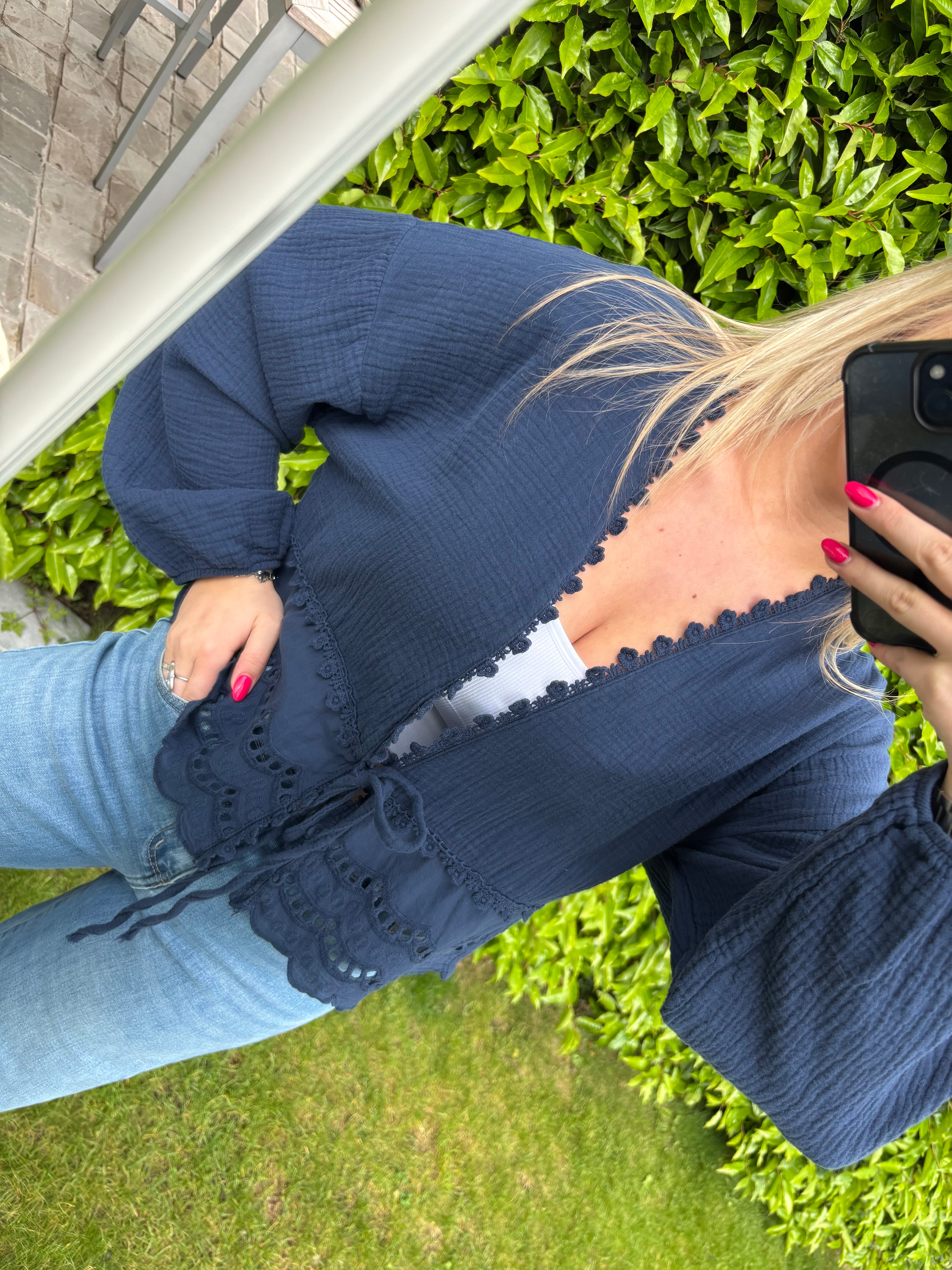 Celeste Blouse - Navy